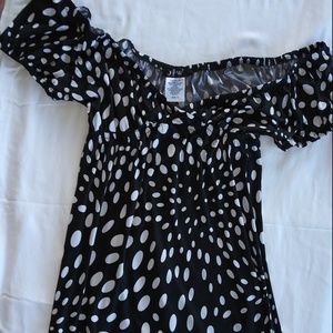 JFW Dress Black with Silver Dots